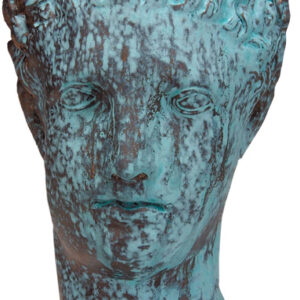 Statua Patina Blu Bronzo